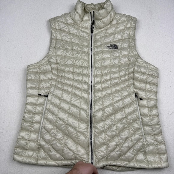 The North Face Jackets & Blazers - The North Face Vest Womens XL White ThermoBall Insulated Lightweight Puffer Zip